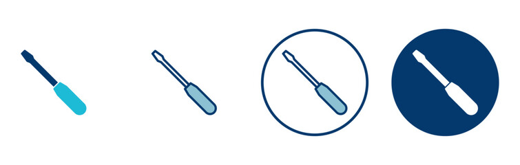 Screwdriver icon vector isolated on white background. Screwdriver vector icon