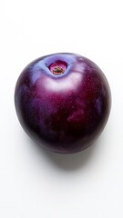 Obraz premium Single ripe plum on white background