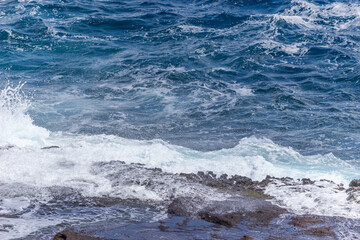 Fototapeta premium Dramatic Ocean crashing wave Hawaii at Makapu Point