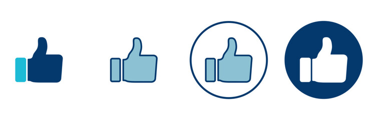 like icon vector isolated on white background. Thumbs up icon. social media icon