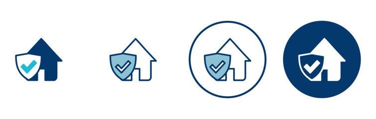 House insurance icon vector isolated on white background. house protection icon.