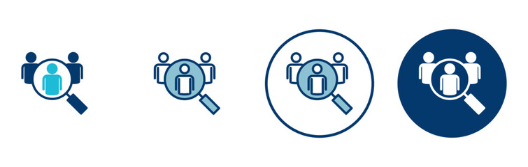 Hiring icon vector isolated on white background. Human resources concept. Recruitment. Search job vacancy icon. Hire. Find people icon