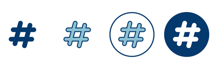 Obraz premium Hashtag icon vector isolated on white background. hashtag vector icon