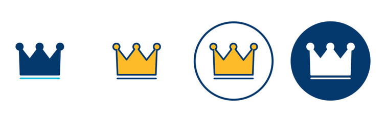 Crown Icon vector isolated on white background. Crown symbol. Crown vector icon