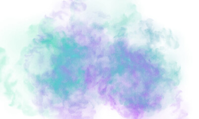Transparent watercolor color smoke explosion texture overlay effect. Watercolor texture of clouds, paint brush strokes, paint stain strokes. Png file © Sami