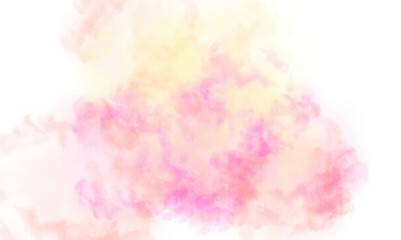 Transparent watercolor color smoke explosion texture overlay effect. Watercolor texture of clouds, paint brush strokes, paint stain strokes. Png file