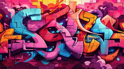 A colorful graffiti wall with the letters "SX" on it