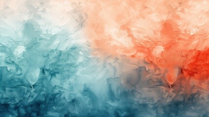 Obraz premium A painting of a blue and orange background with a blue and orange line