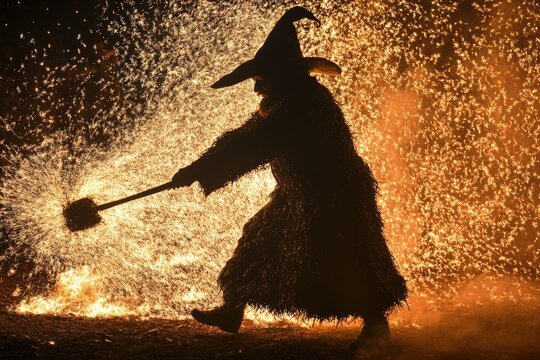 Bonfire night celebration: Guy Fawkes Night, annual UK tradition bonfires, fireworks on 5 November, historical events with vibrant displays, uniting communities in a shared evening of festivities