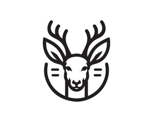 head of a deer logo vector