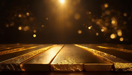 Rustic gold painted wooden textured