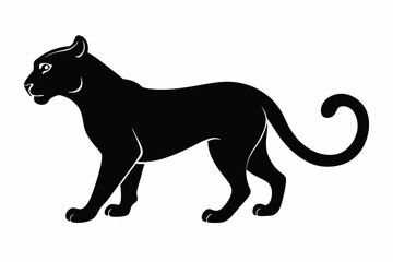
cheetah line art silhouette vector, lion black icon vector, cheetah silhouette

