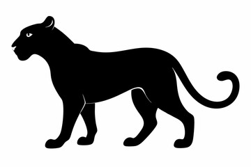 
cheetah line art silhouette vector, lion black icon vector, cheetah silhouette

