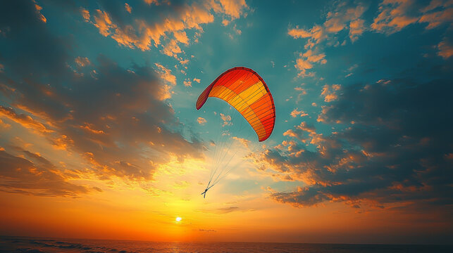 paragliding in the sky