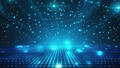 Fototapeta premium Abstract Blue Glowing Background