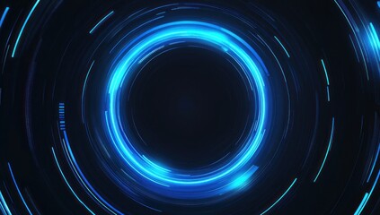 Abstract Blue Circular Lights