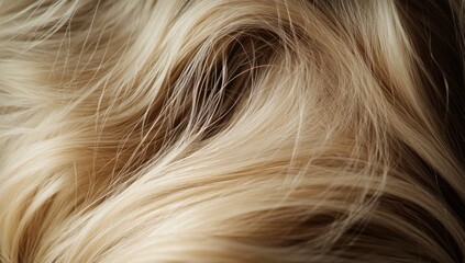 Naklejka premium Blonde Hair Texture Close-Up