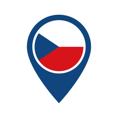 Czech Republic flag location icon