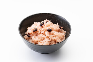 お茶碗に盛られた赤飯