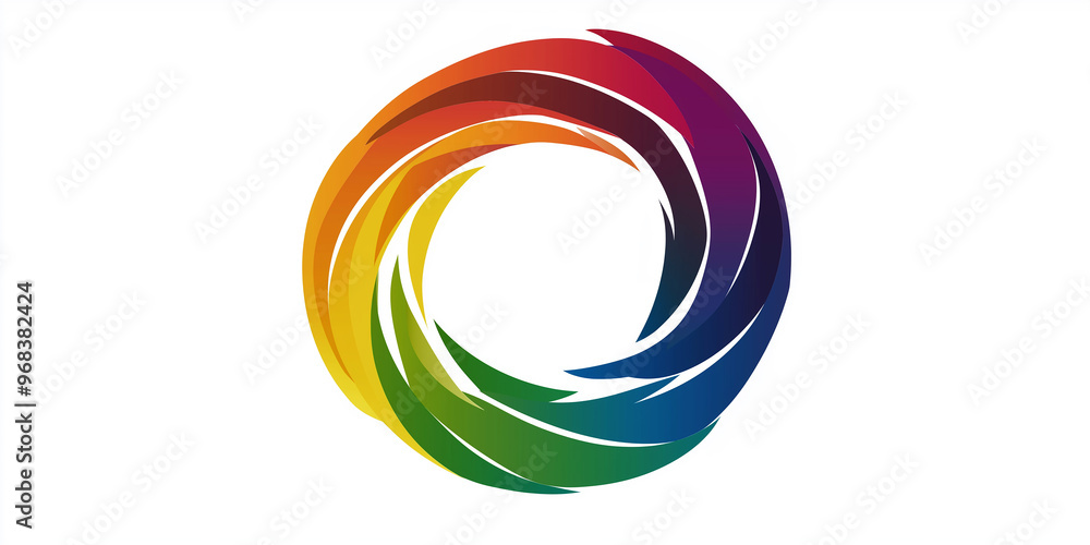 Poster colorful circle design element forming a round shape