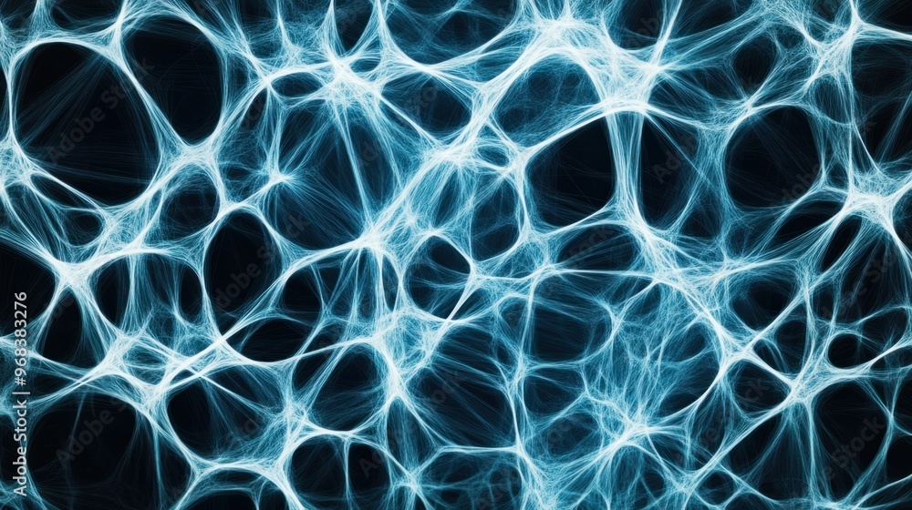 Poster abstract pattern of interconnected lines and nodes, forming a network-inspired design.