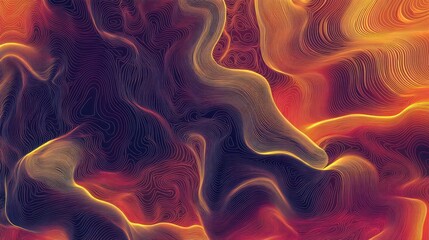 Abstract pattern of flowing lines and curves in gradient colors, creating a fluid design.