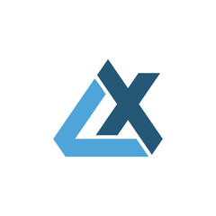 Obraz premium simple logo design initials cx