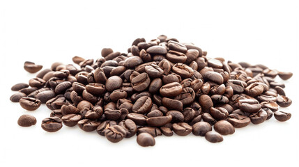  pile of coffee on a white background