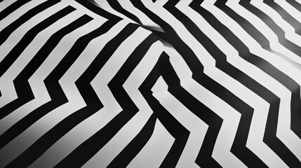 Black and white zigzag pattern creating a bold, high-contrast optical illusion.
