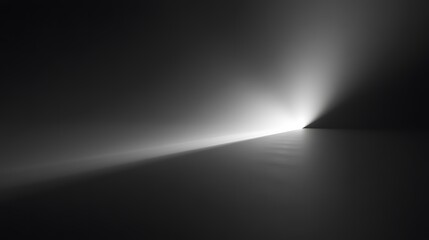 Mysterious black and white gradient fog scene, creating an eerie and atmospheric background. Ideal for dramatic, cinematic, or conceptual designs, emphasizing contrast and mood