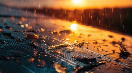 Solar panel compromised due to hail damage