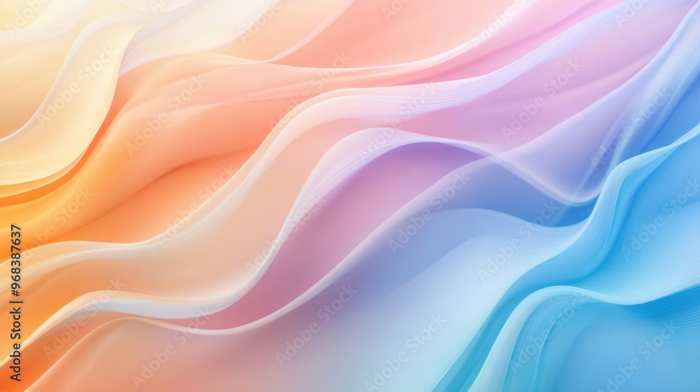 Poster colorful gradient pattern with soft, flowing lines, creating a smooth and harmonious design.