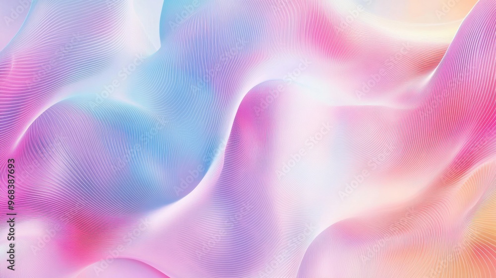 Poster colorful gradient pattern with soft, flowing lines, creating a smooth and harmonious design.