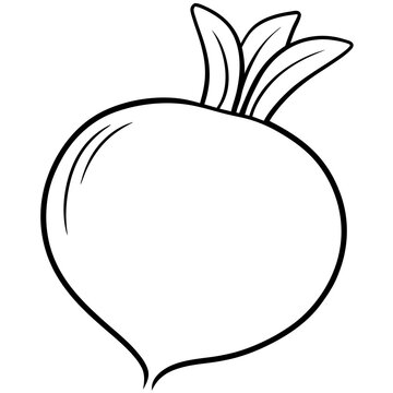 recommend clip art: rutabaga vegetable outline coloring book page line art illustration digital drawing