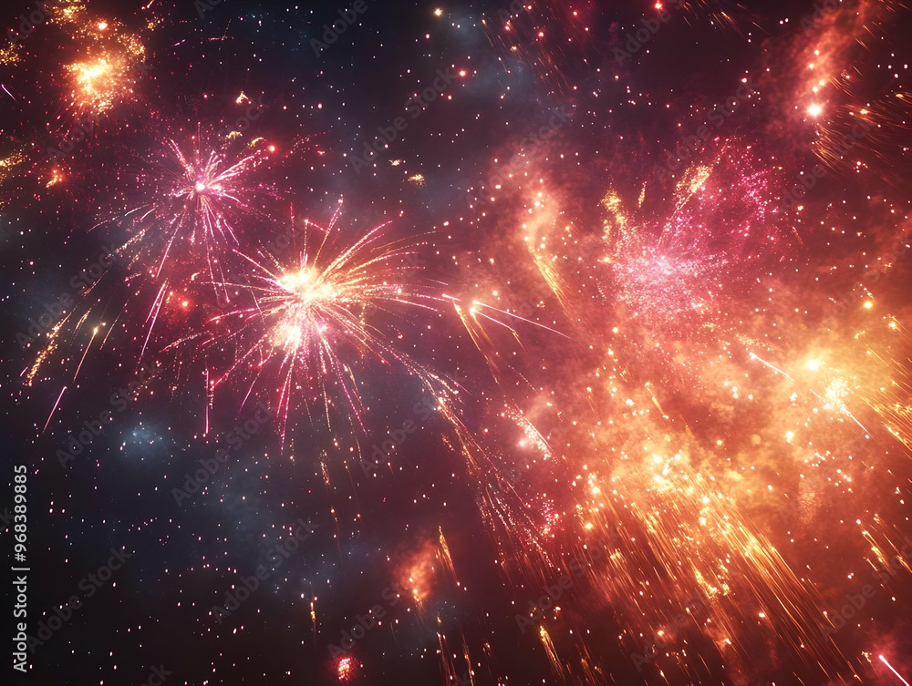 Poster spectacular fireworks display - background image
