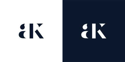 Abstract letter AK logo.