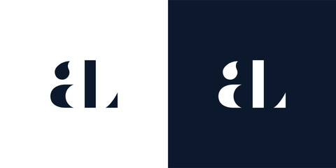 Abstract letter AL logo.