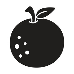 Orange with leaves icon vector illustration design template