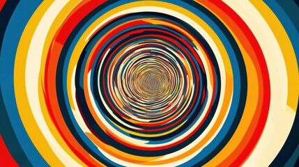 Repeating circular pattern with alternating colors, creating a hypnotic visual effect.