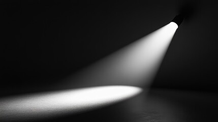 Spotlight Beam Illuminates Dark Room, Creating a Dramatic Effect for Photography and Video