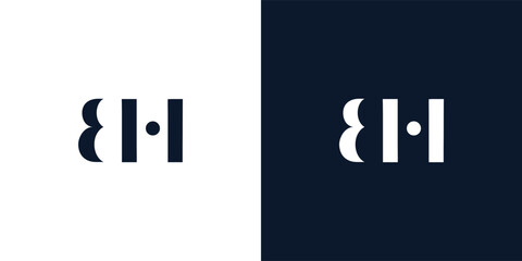 Abstract letter BH logo. © Gfxvect Pro