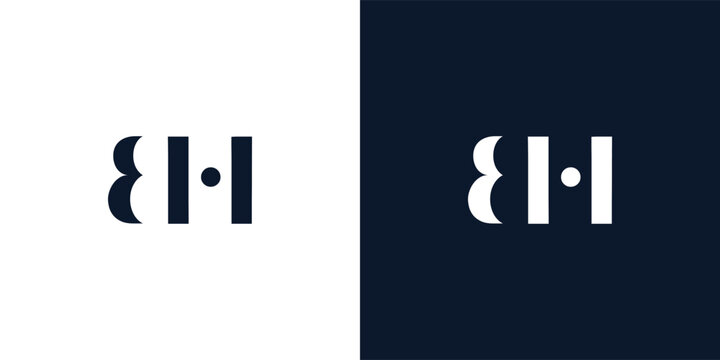 Abstract letter BH logo.