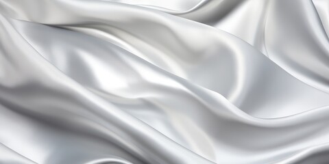 Fototapeta premium Flowing silver fabric abstract background