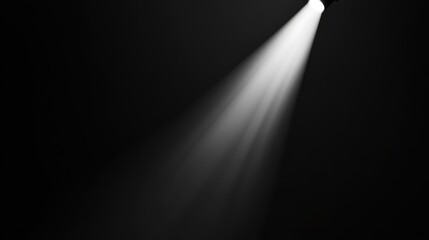 Spotlight Beam in a Dark Room with Smoke and a Foggy Background