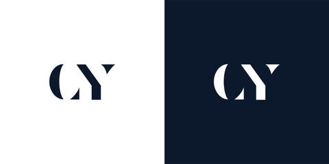 Abstract letter CY logo.
