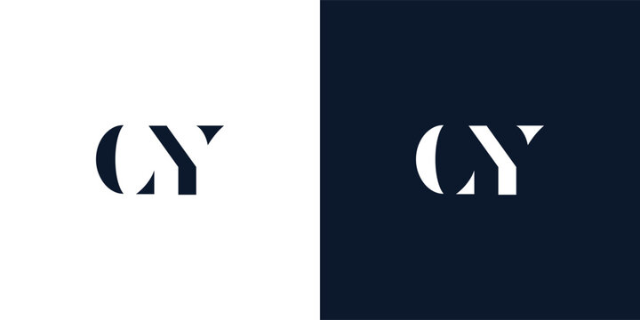Abstract letter CY logo.