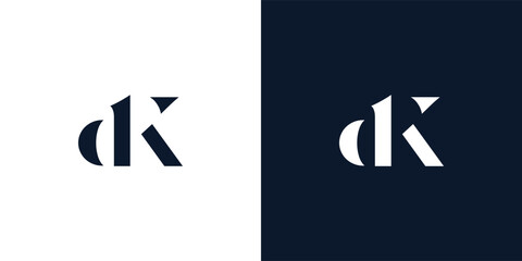Abstract letter DK logo.