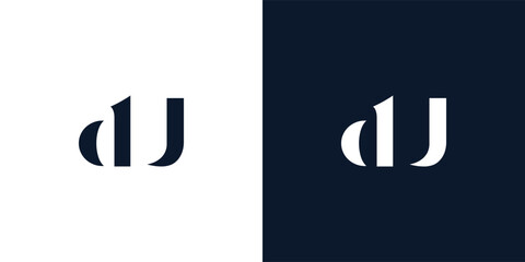 Abstract letter DU logo.