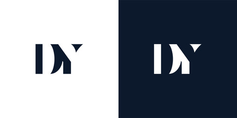 Abstract letter DY logo.