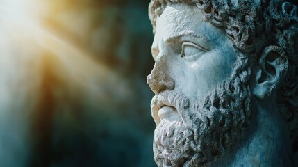 Close-up of an ancient stone sculpture